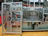 Wide view of a packing machine