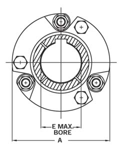 drawing of six bolt disc pack