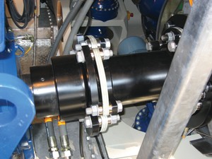 Installed Black Wind Turbine
