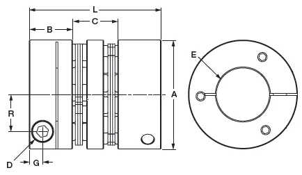 Double Clamp Aluminum A1C Hubs