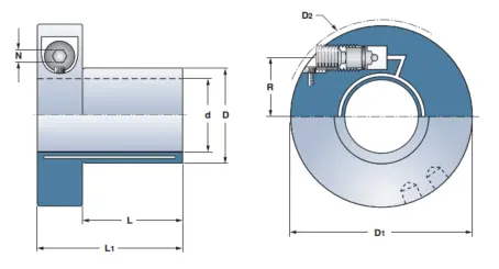 Zero Max ETP-T40 ETP 40mm ID TECHNO BUSHING Zero Max ETP-T40 ETP 40mm ID TECHNO BUSHING