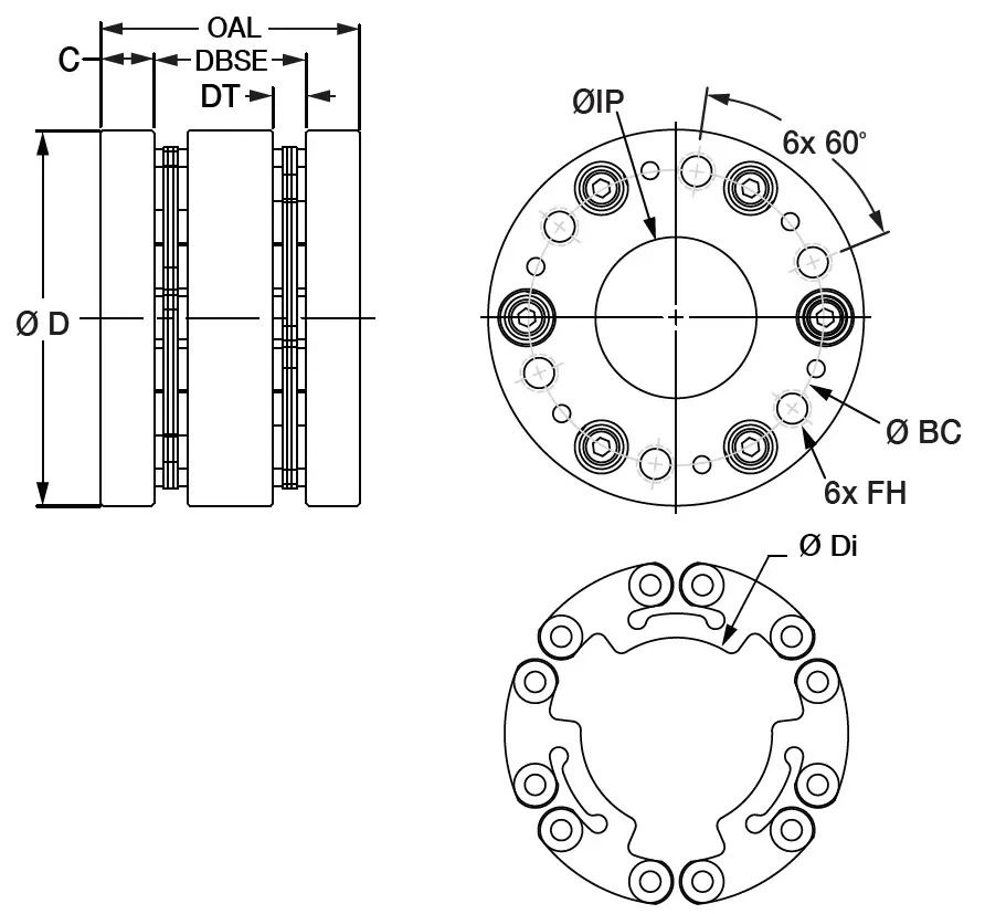 Double-Flex Flange-Flange-12-Bolt