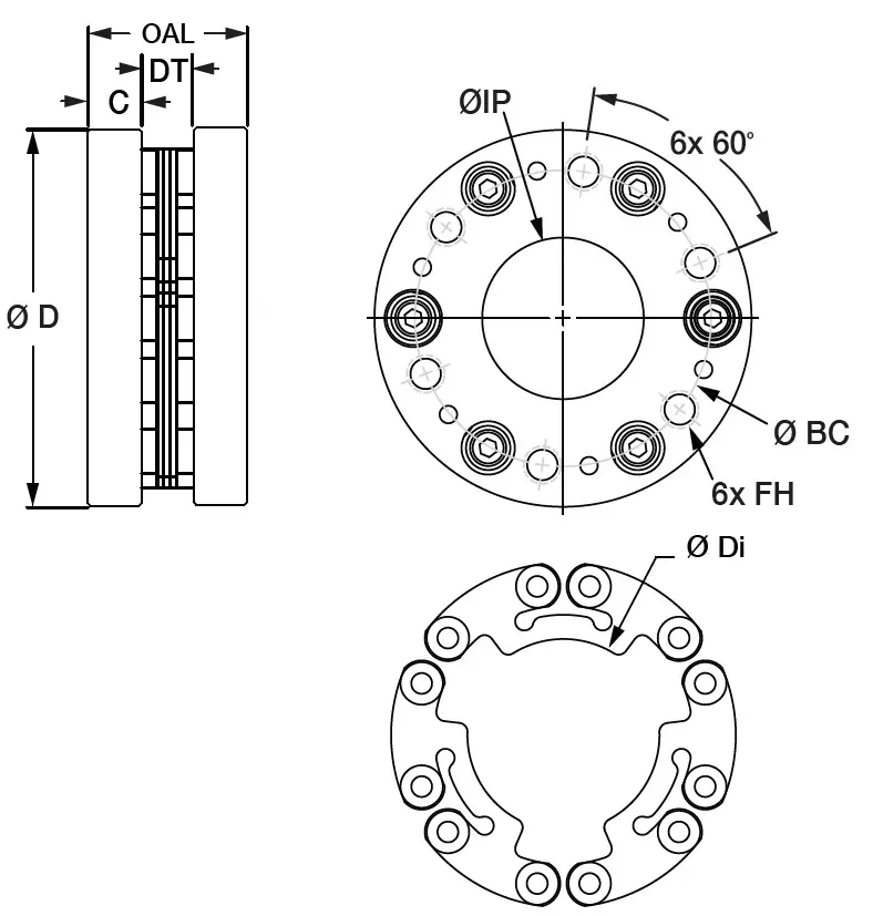 Single-Flex Flange-Flange-12-Bolt