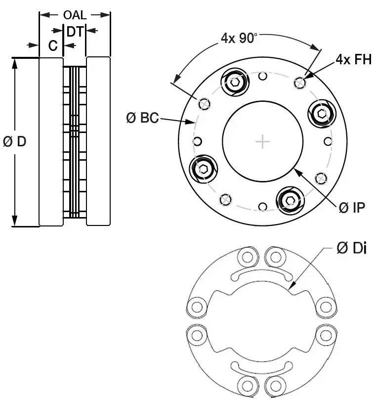 Single-Flex Flange-Flange-8Bolt